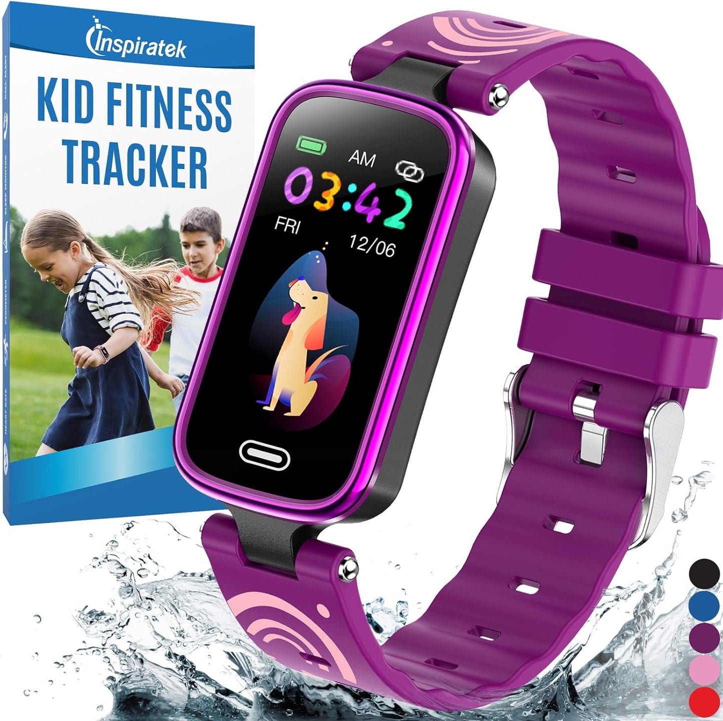 Kids Fitness Tracker for Age 5-16 (Purple)